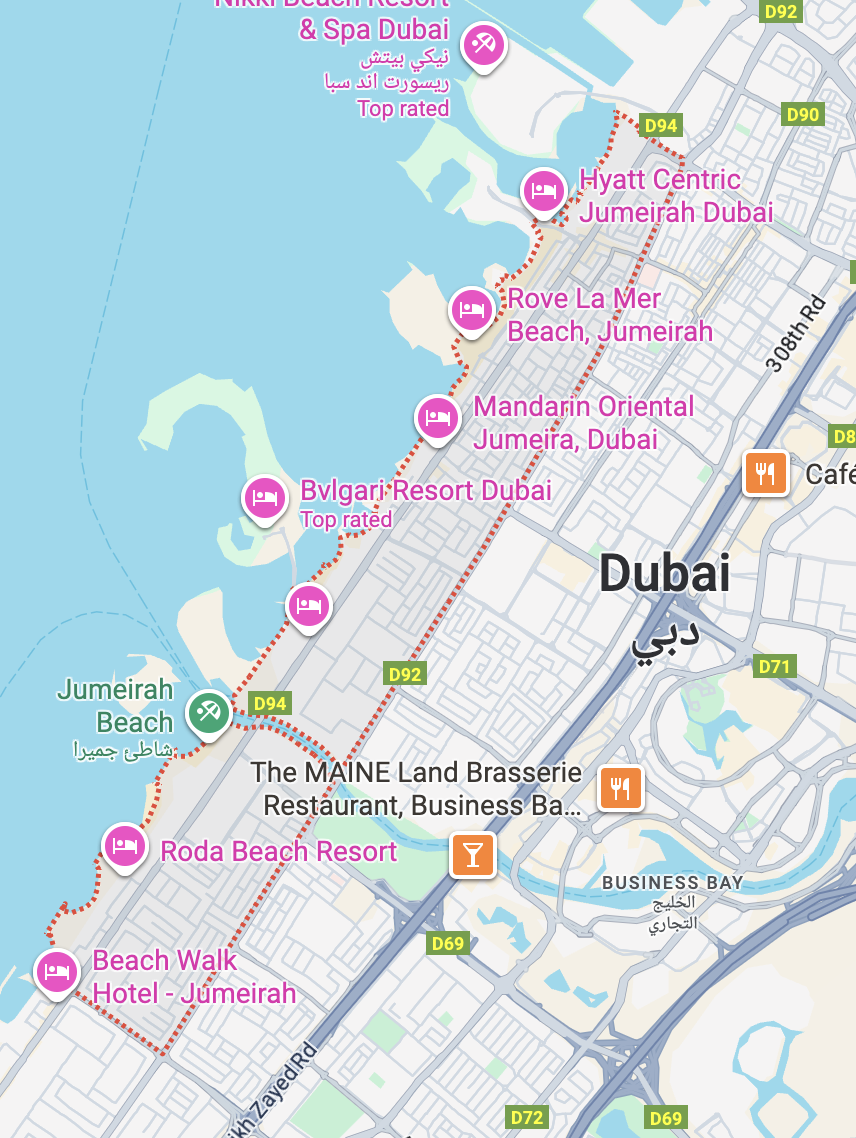 Jumeirah Map